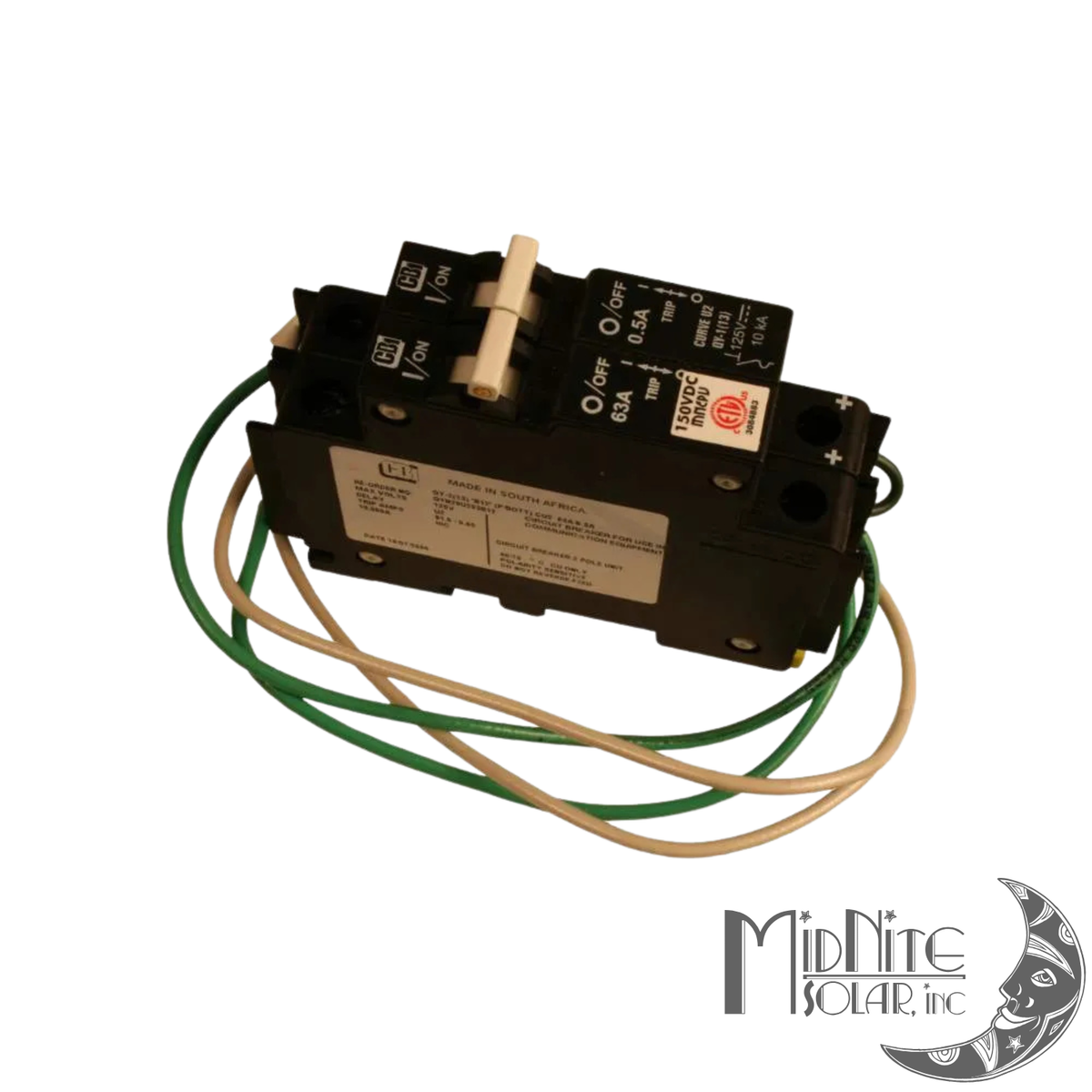 Disjoncteur DC MidNite MNDC-GFP63, 63A, avec protection contre les défauts de terre