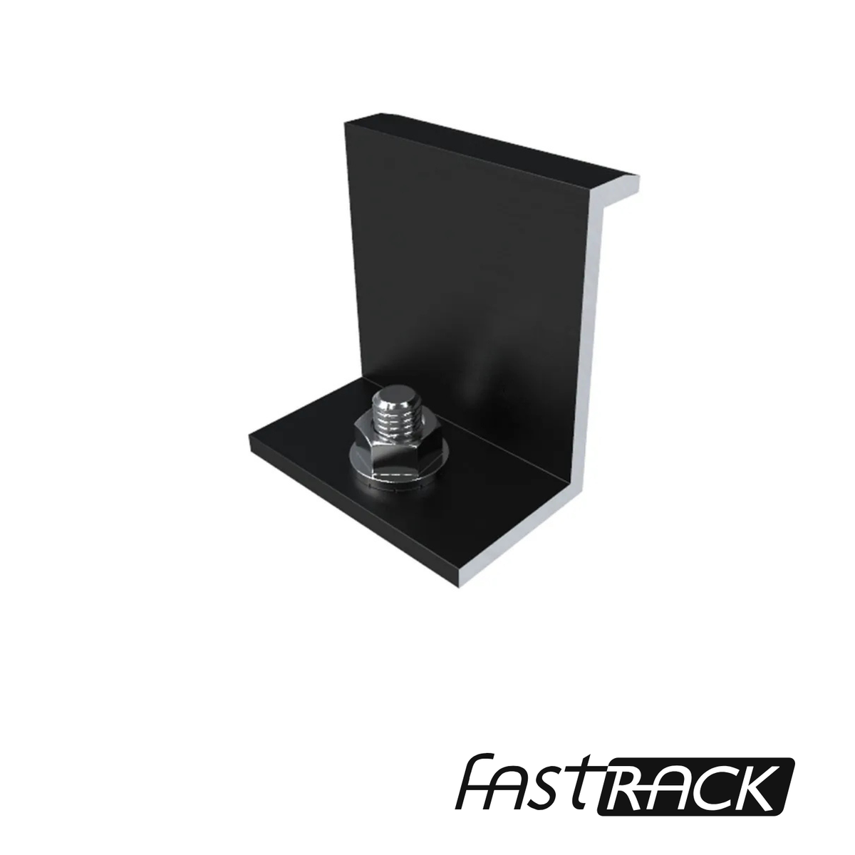 Pince de fin Fast-Rack 35mm noire pour cadre de panneau solaire, référence FR-END-35BLK