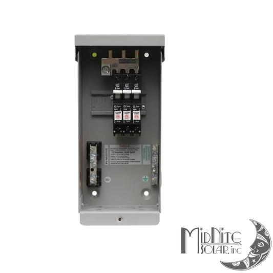 Boîtier combiner solaire MidNite MNPV3 à trois circuits en aluminium résistant aux intempéries