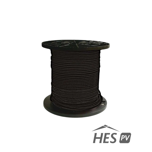 Bobine de câble solaire RPVU #10 de 100 mètres certifiée 1kV pour usage extérieur