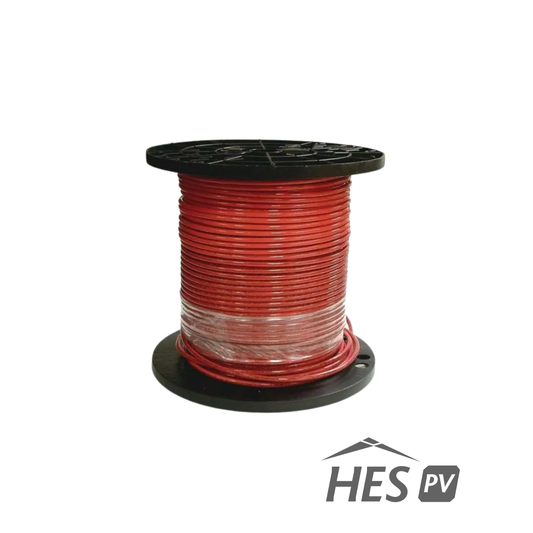 Bobine de câble solaire rouge RPVU 10 AWG de 100 mètres résistant aux UV