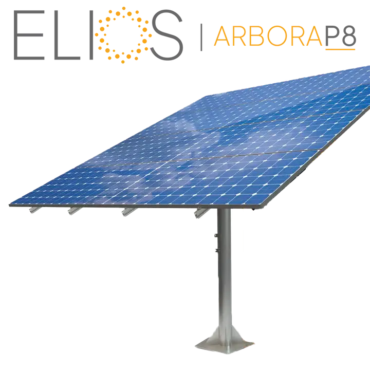 Base d'ancrage à quatre points de la structure Elios Arbora P8 pour panneaux solaires