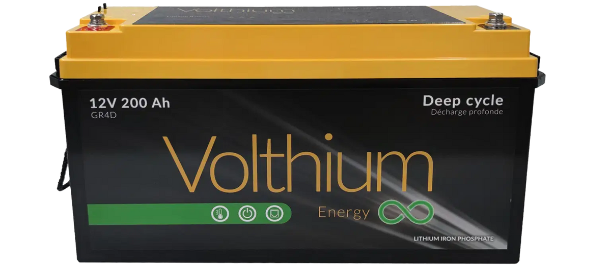 Batterie Volthium 12V 200Ah format 4D avec double chauffage automatique et manuel