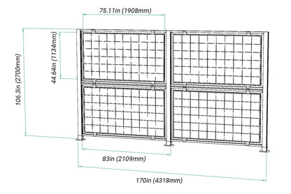 Quincaillerie en acier inoxydable du support Elios AgriVoltaic Solar Fence pour panneaux bifaciaux