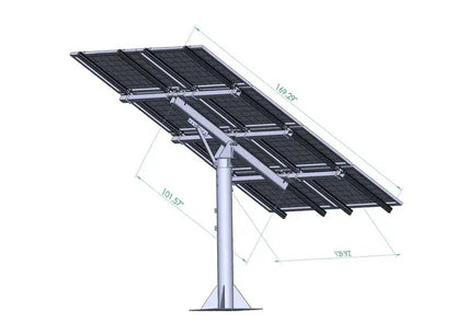 Modèle ELIOSTP-PM-8/WC de système de montage sur poteau pour panneaux solaires Elios