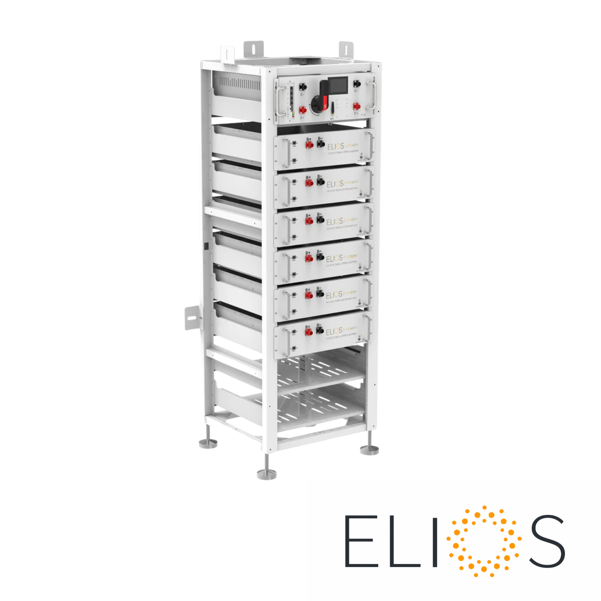 Système de stockage lithium Elios EO-HV, capacité disponible jusqu'à 61,4 kWh