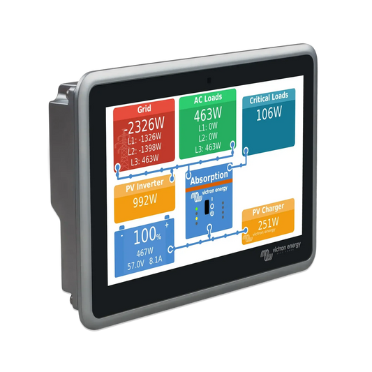 Centrale de contrôle Victron Ekrano GX avec écran tactile 7 pouces intégré