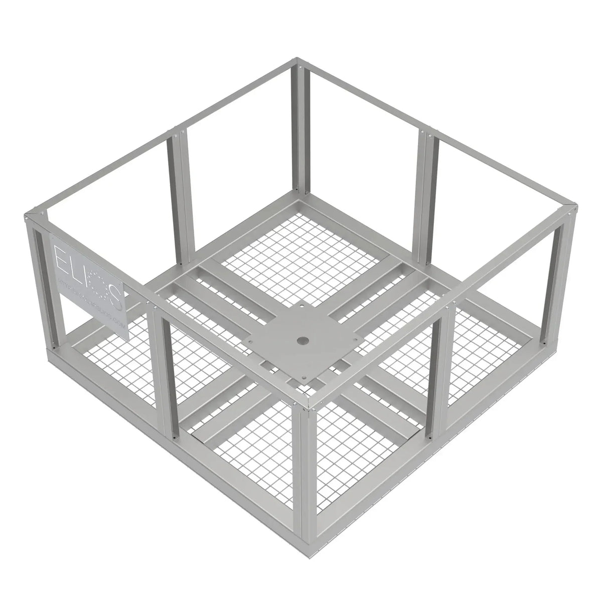 Cage en acier de la base Elios Basket 4 Panel Post avant remplissage de ciment