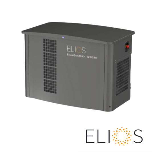 Génératrice de secours Elios 20 kW fonctionnant au gaz naturel ou au propane, refroidissement liquide.