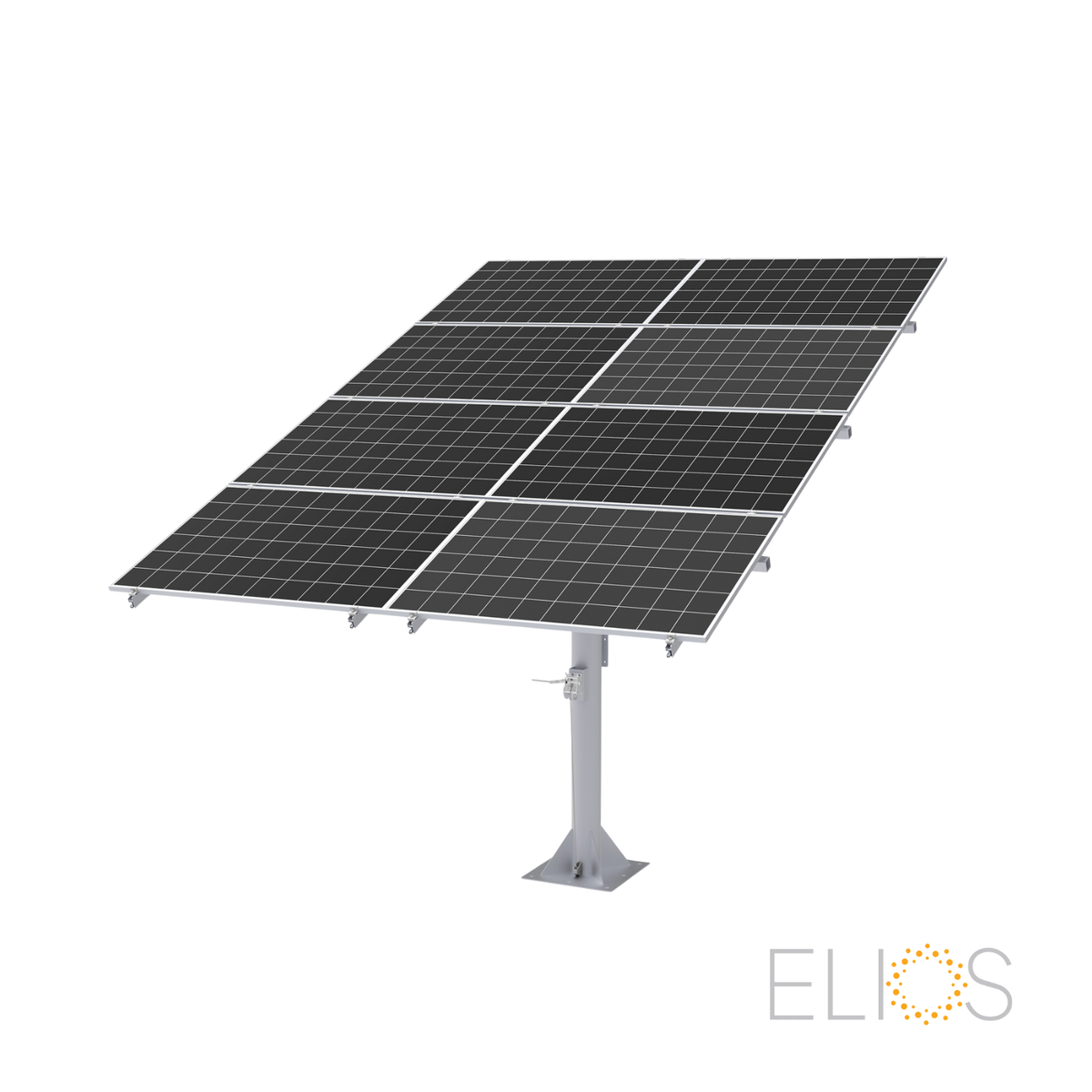 Structure Elios Arbora P8 sur poteau galvanisé pour huit panneaux solaires