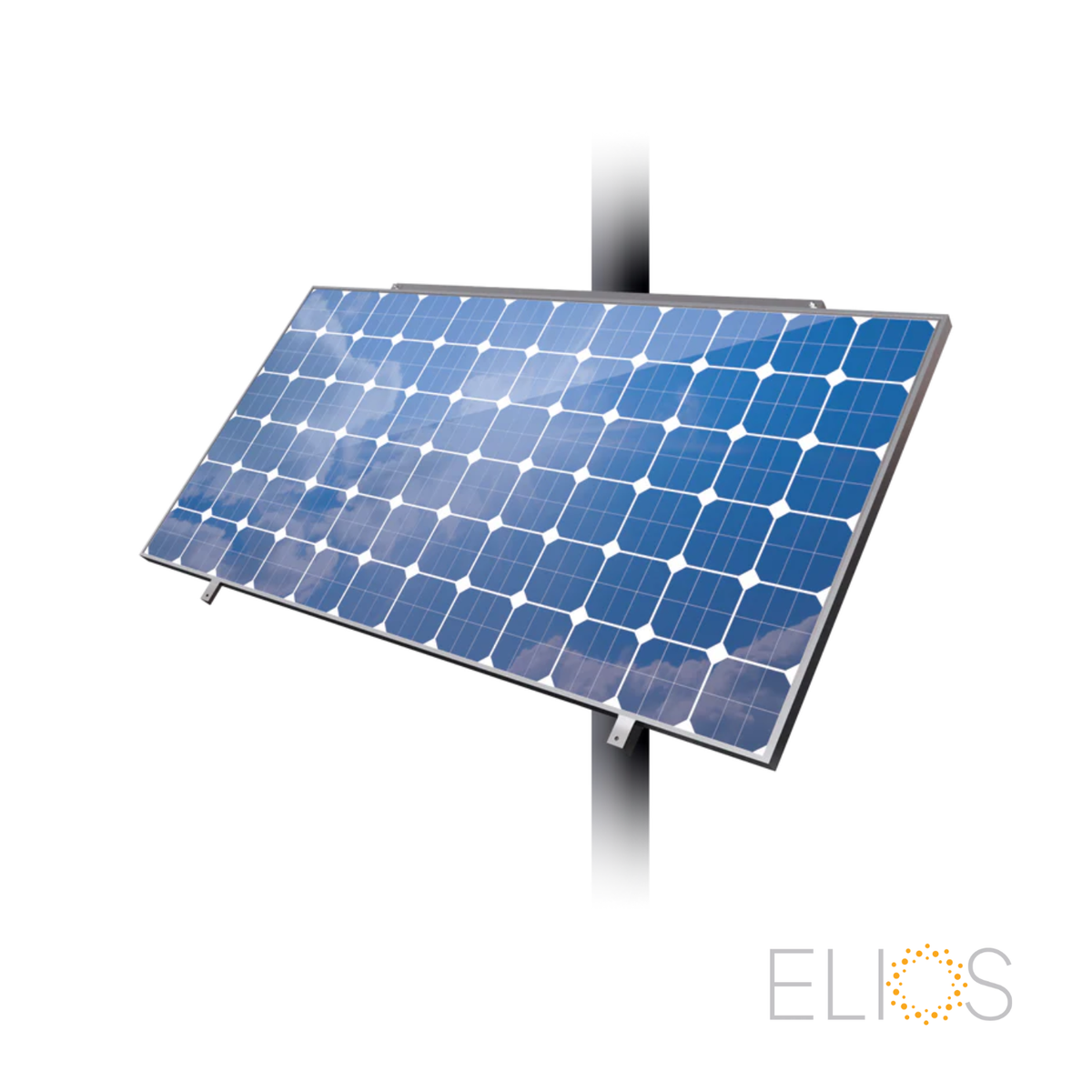 Support Elios Koala M1 fixé sur un poteau pour un panneau solaire