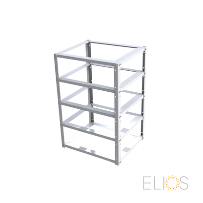 Rack Elios en acier galvanisé destiné à empiler des batteries Pylontech US5000