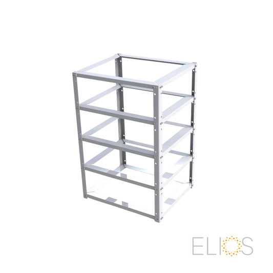 Rack Elios en acier galvanisé destiné à empiler des batteries Pylontech US5000