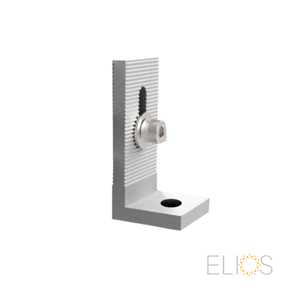 Support L-Foot Elios Solar en aluminium ancrant un rail sur une structure de toiture