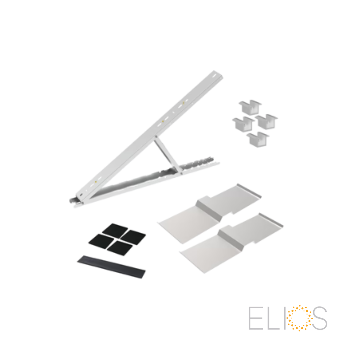 Extension Tectum TX fixée à un support lesté Tectum T1 sur toit plat