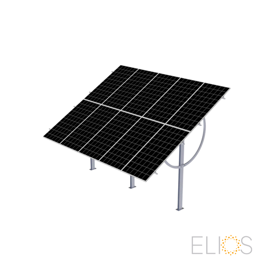 Support de montage au sol Elios Terra G10 pour 10 panneaux solaires en acier galvanisé à chaud