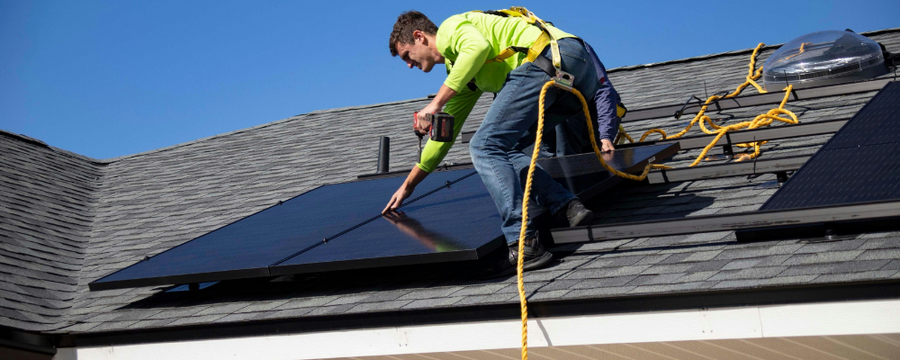 Maison du Centre-du-Québec équipée de panneaux solaires