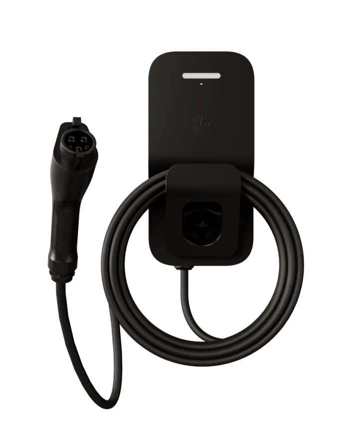 Câble de recharge intégré de la borne FLO Maison X3 pour véhicule électrique