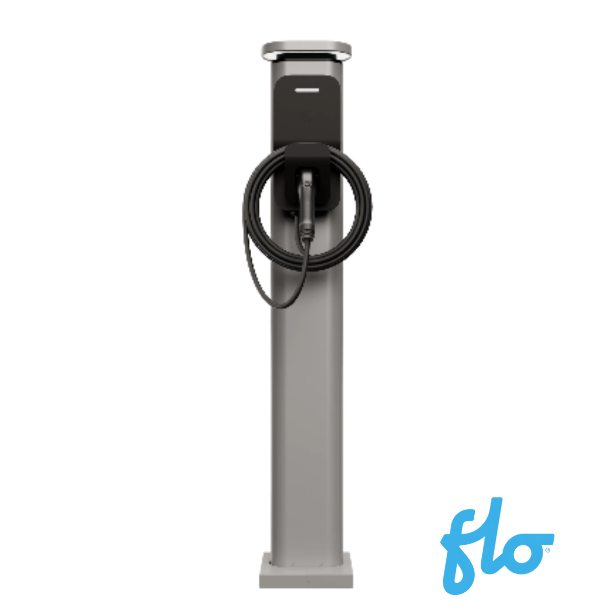 Socle Premium FLO en aluminium pour borne de recharge en extérieur