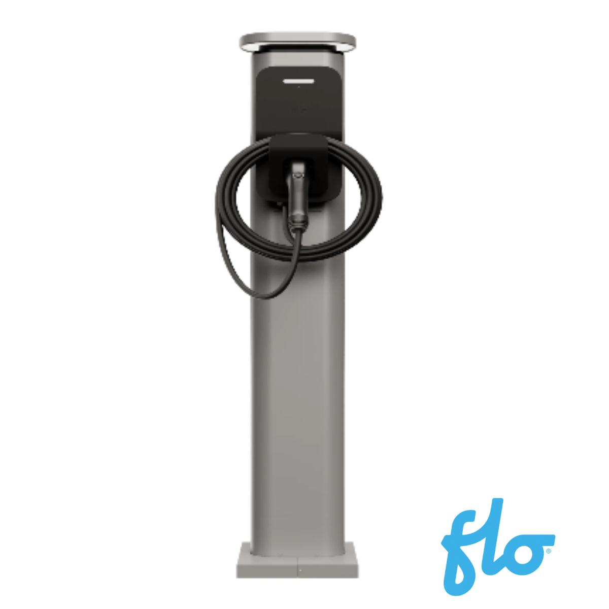 Installation du socle Premium FLO sur un stationnement extérieur