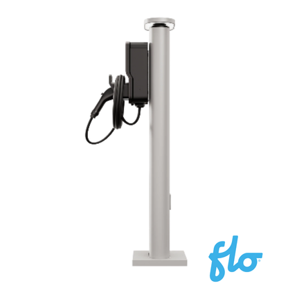 Vue de face du socle Premium FLO pour borne de recharge électrique