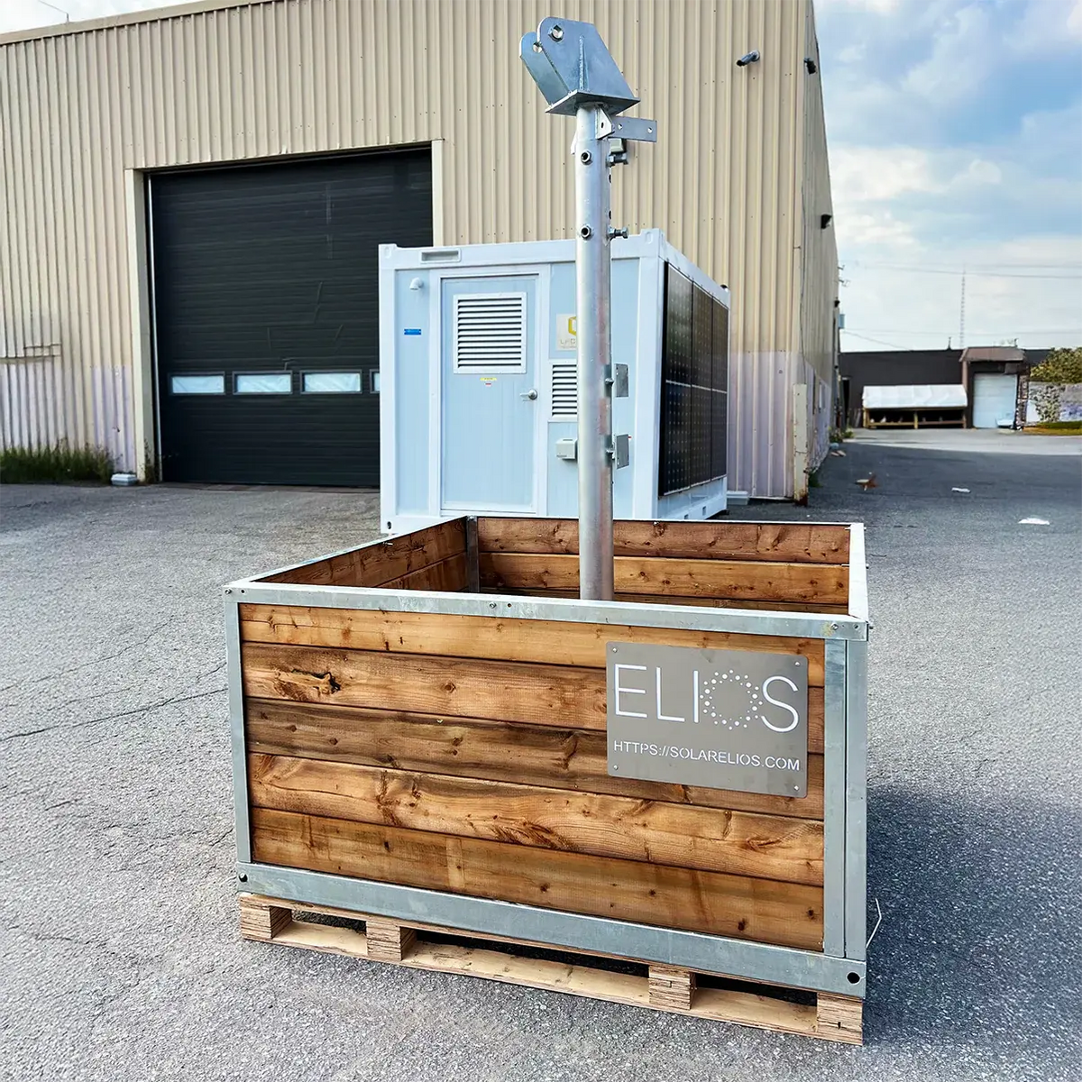 Support de poteau Elios Basket 4 Panel Post aux dimensions compactes d'environ 1,5 mètre