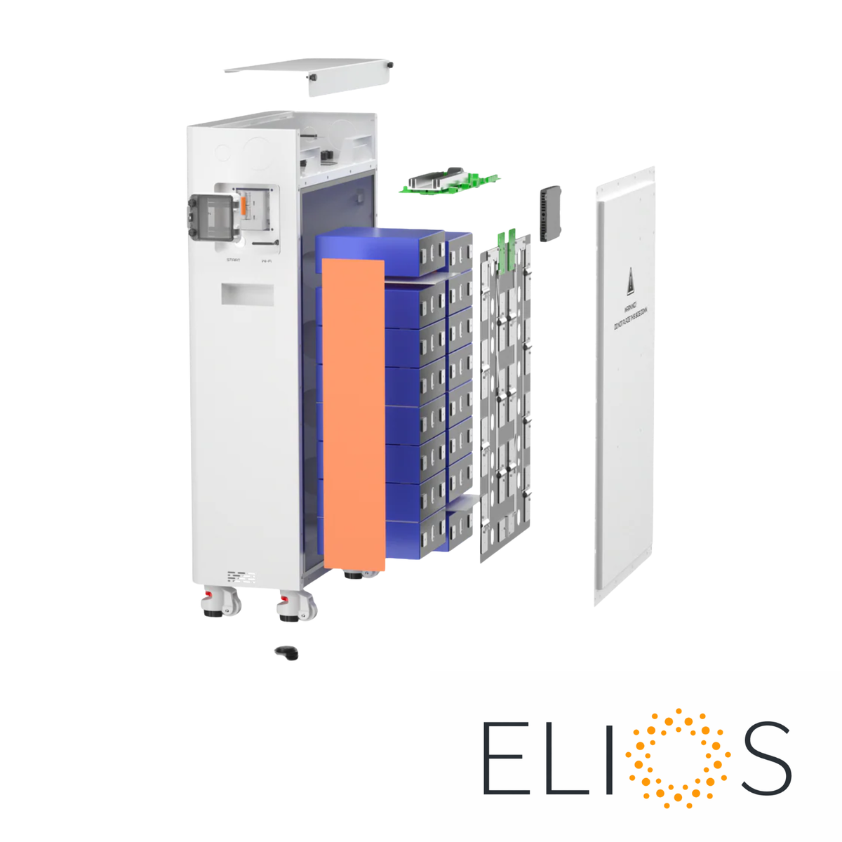 Câbles de raccordement DC de la batterie de stockage Elios LiFePO4 16kWh