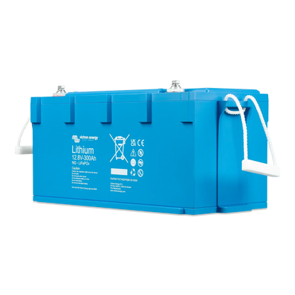 Batterie Victron Energy NG 300Ah montée par brides dans un système de stockage modulaire