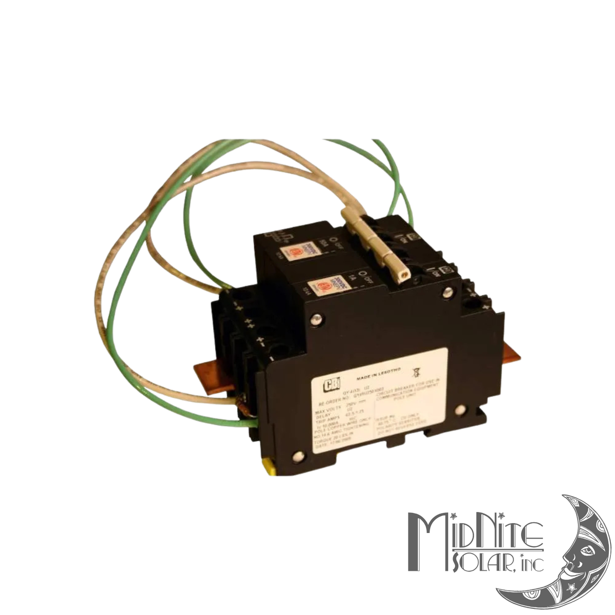 Disjoncteur DC MidNite MNDC-GFP50-300, 50A, 300V, avec protection défaut à la terre