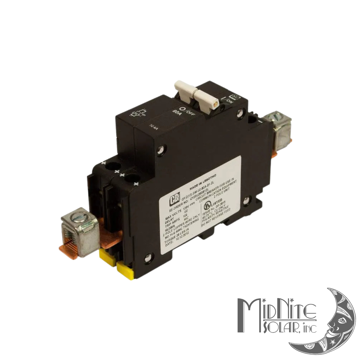 Disjoncteur DC MidNite MNEPV100, 100A, 150V, montage sur rail DIN