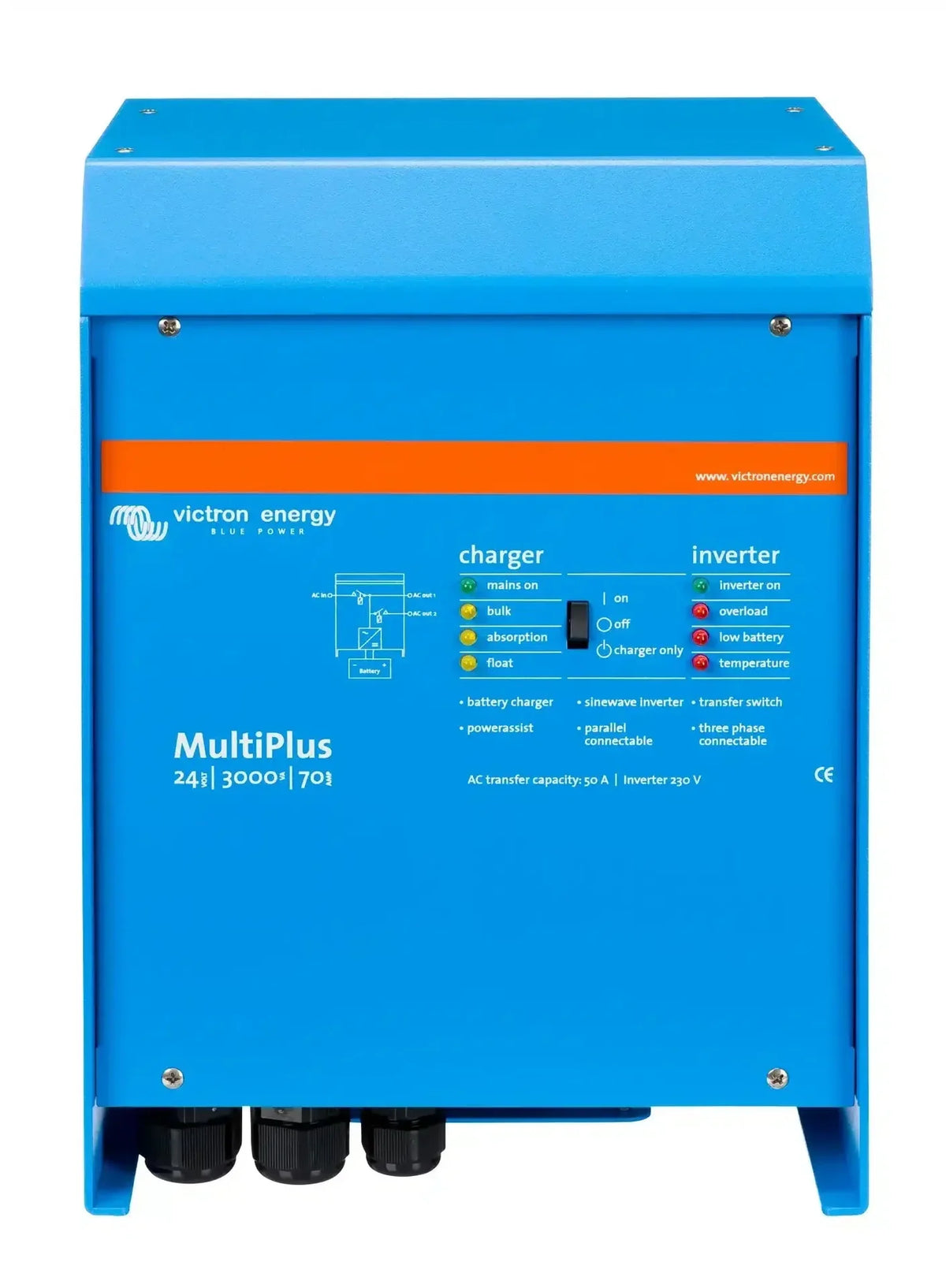 Onduleur-chargeur Victron MultiPlus 24/3000/70-50 avec fonction UPS et PowerAssist