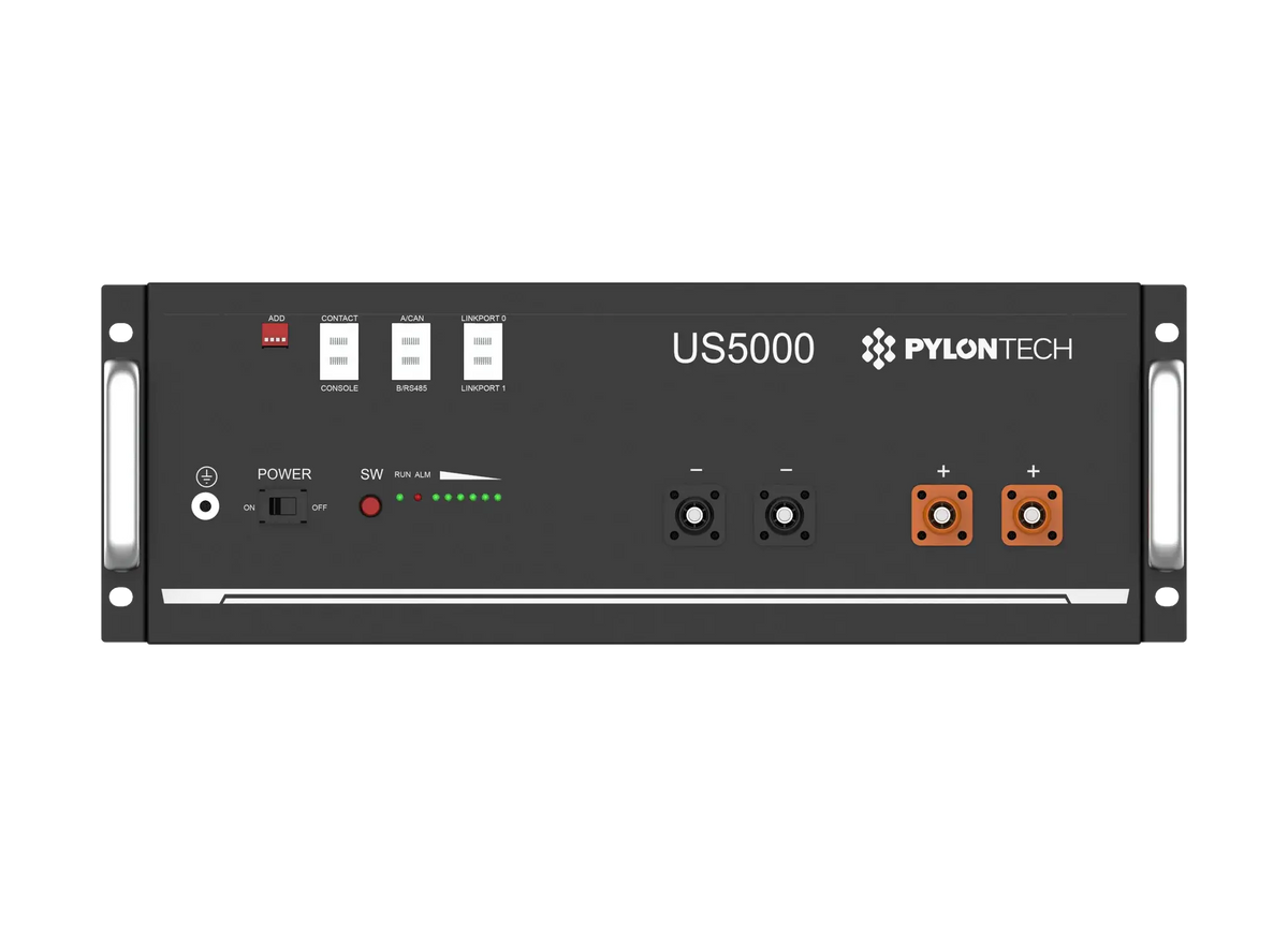 Batterie Pylontech US5000 au format rack 19 pouces pour système de stockage 48V