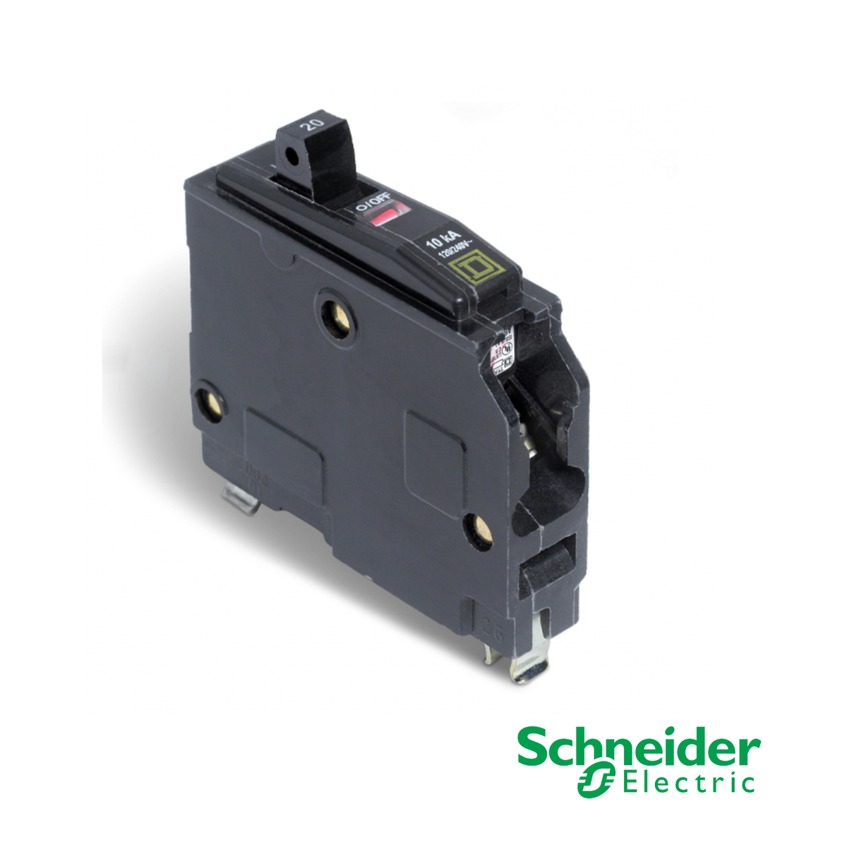 Disjoncteur Square D QO120CP 20 A à indicateur Visi-Trip pour panneau QO