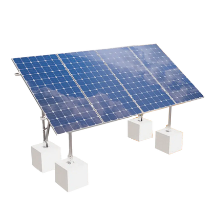Structure en acier galvanisé du support Terra G4 avec rails aluminium