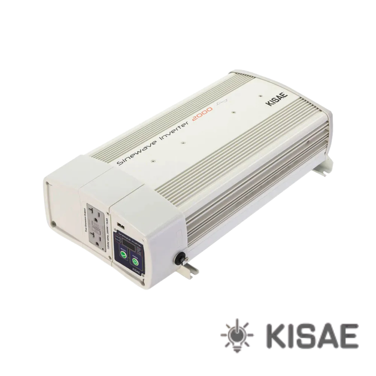 Onduleur Kisae 2000W 12V à onde sinusoïdale pure avec transfert automatique intégré.