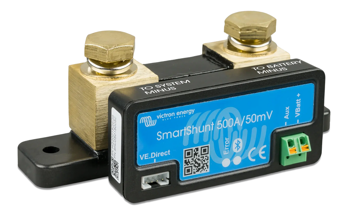 Shunt Victron SmartShunt 500A/50mV compatible avec batteries LiFePO4, AGM et plomb