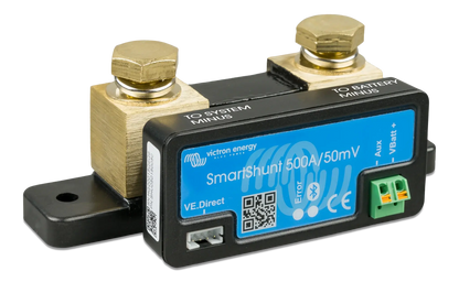 Shunt Victron SmartShunt 500A/50mV compatible avec batteries LiFePO4, AGM et plomb