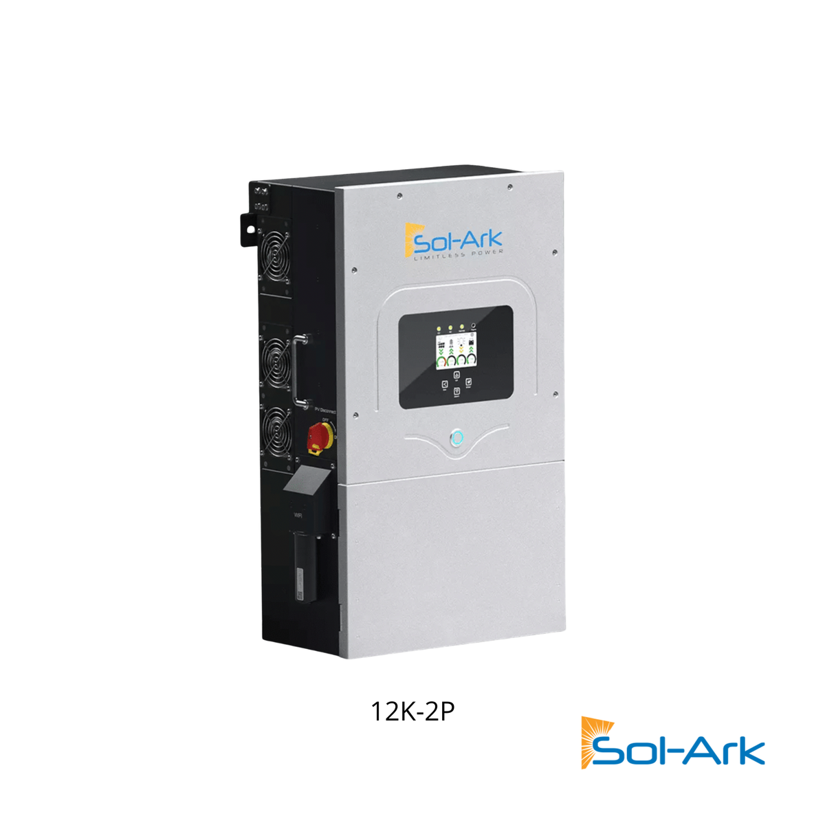 Onduleur-chargeur hybride Sol-Ark Essentials 12K-2P monté en installation résidentielle