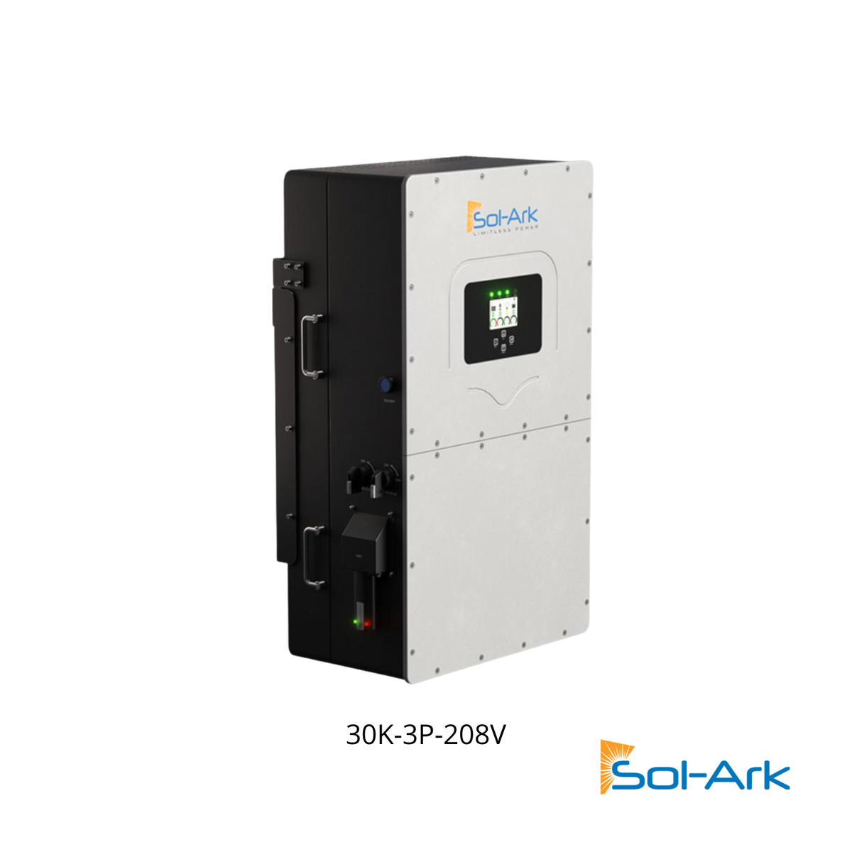 Onduleur hybride Sol-Ark 30 kW 3-phase installé en bâtiment commercial