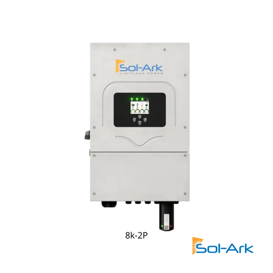 Onduleur-chargeur hybride Sol-Ark Lite 8K-2P raccordé à un système solaire