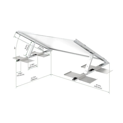 Support Tectum T1 replié pour le transport avant installation
