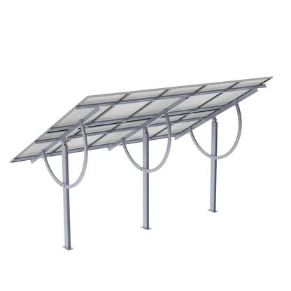 Structure Elios Terra G10 avec inclinaison réglable à 25, 40 ou 55 degrés pour panneaux solaires