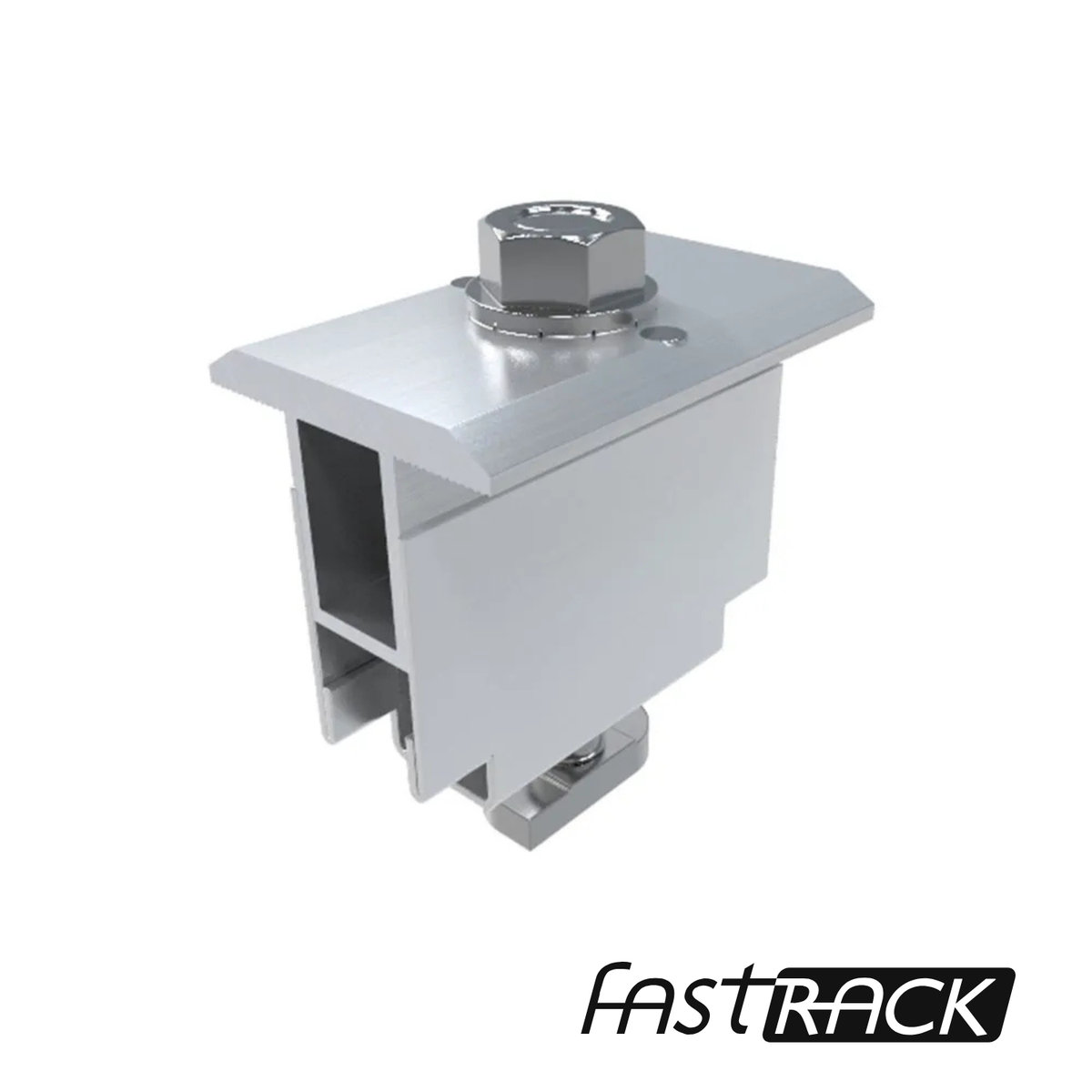 Pince centrale Fast-Rack 30mm avec bonding intégré entre deux panneaux solaires