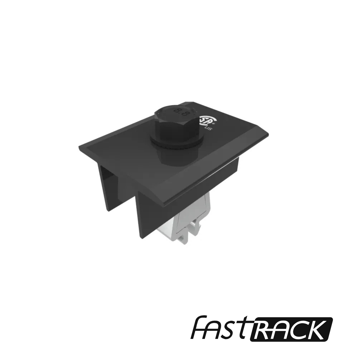 Pince centrale Click Lock Fast-Rack noire pour cadres de panneaux solaires de 30 à 40 mm