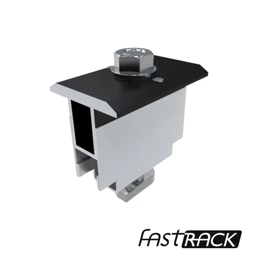Pince centrale à ressort Fast-Rack noire avec bonding pour cadre de 32 à 35 mm