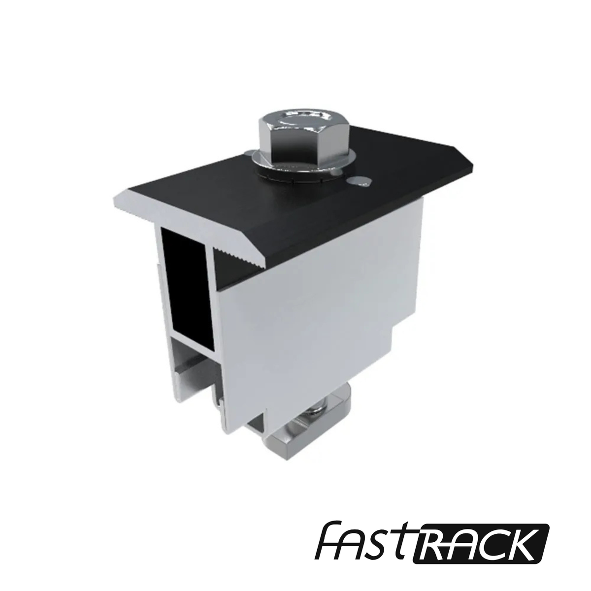 Pince centrale à ressort Fast-Rack noire pour cadre de panneau de 35 à 40 mm