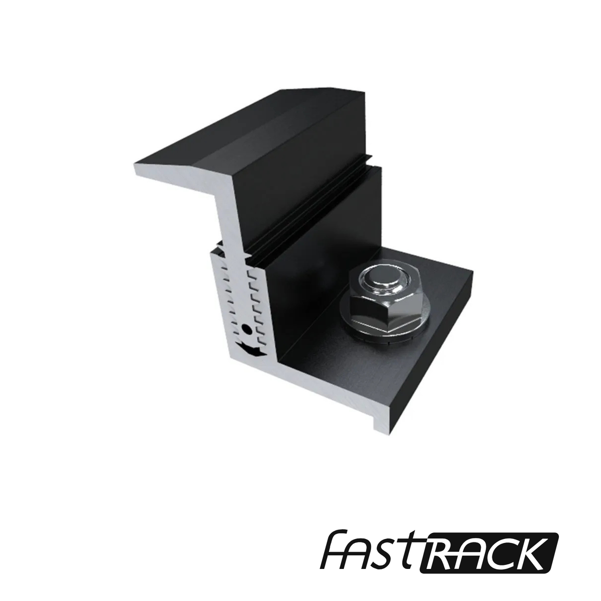 Pince de fin universelle Fast-Rack finition noire pour panneau solaire à cadre foncé