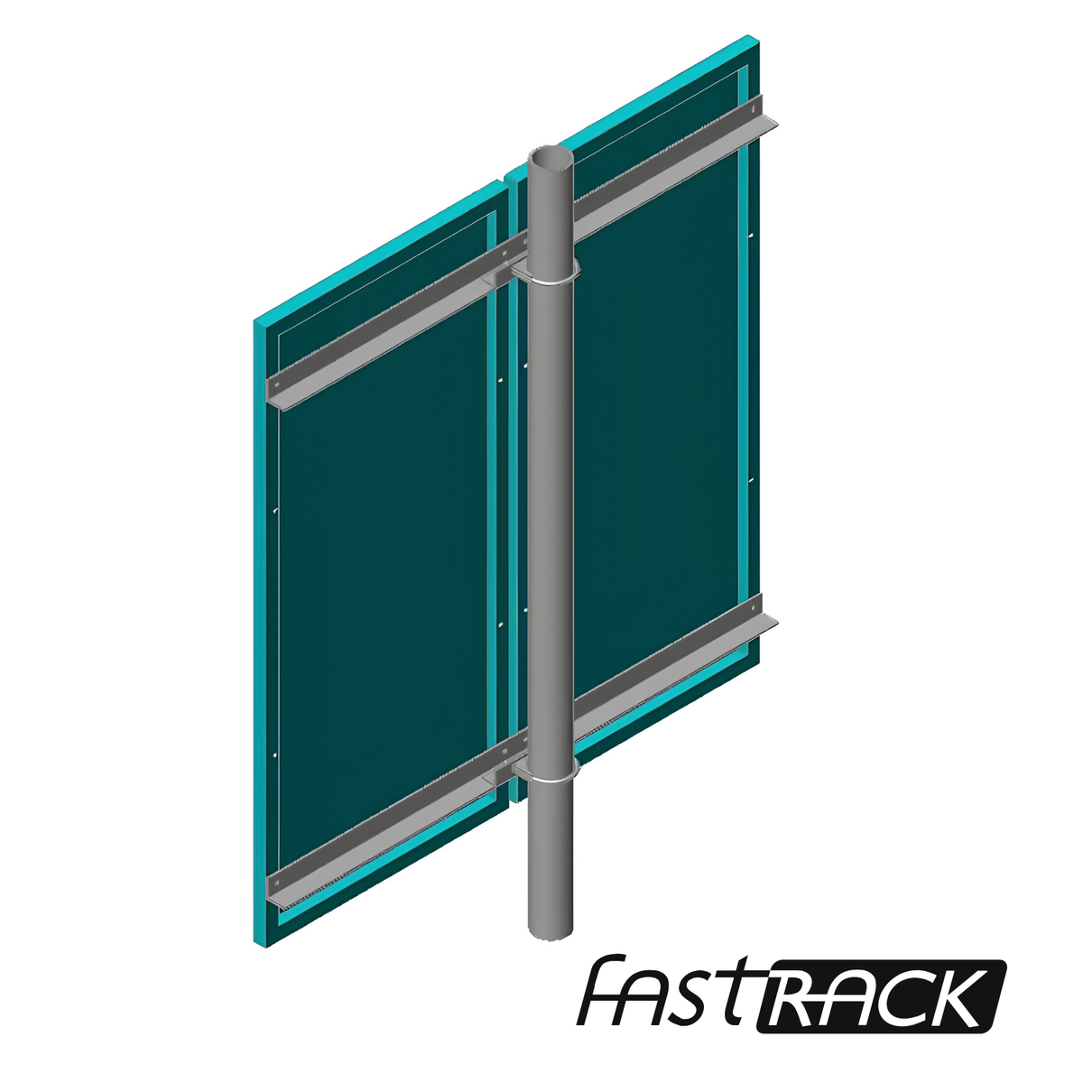 Support de montage Fast-Rack VPM2-26 pour panneaux solaires sur poteau vertical